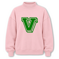 VHS Letterman Mock Neck Sweatshirt Pink