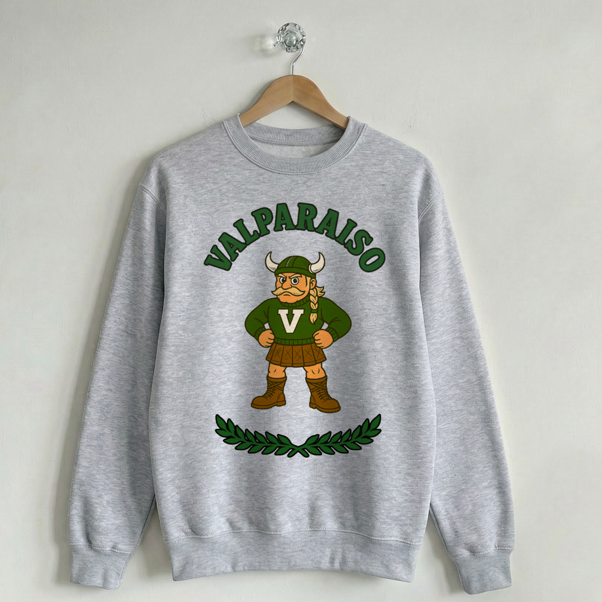 Vintage School Mascot Collection Valparaiso Vikings Mascot Legacy Edition Crew
