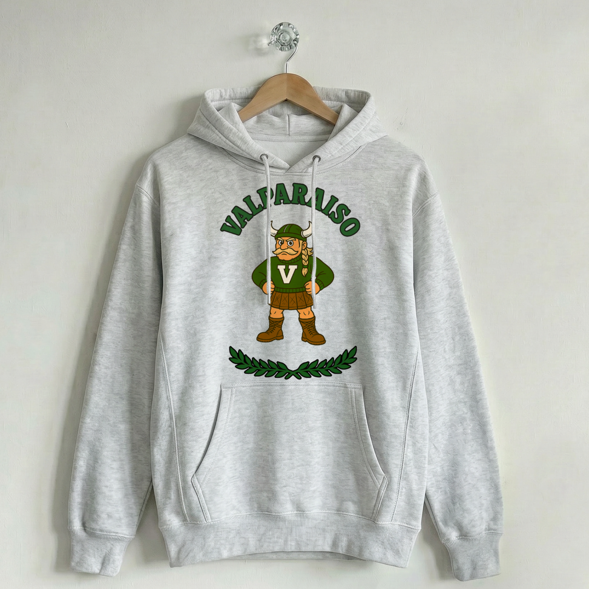 Vintage School Mascot Collection Valparaiso Vikings Mascot Legacy Edition Hoodie