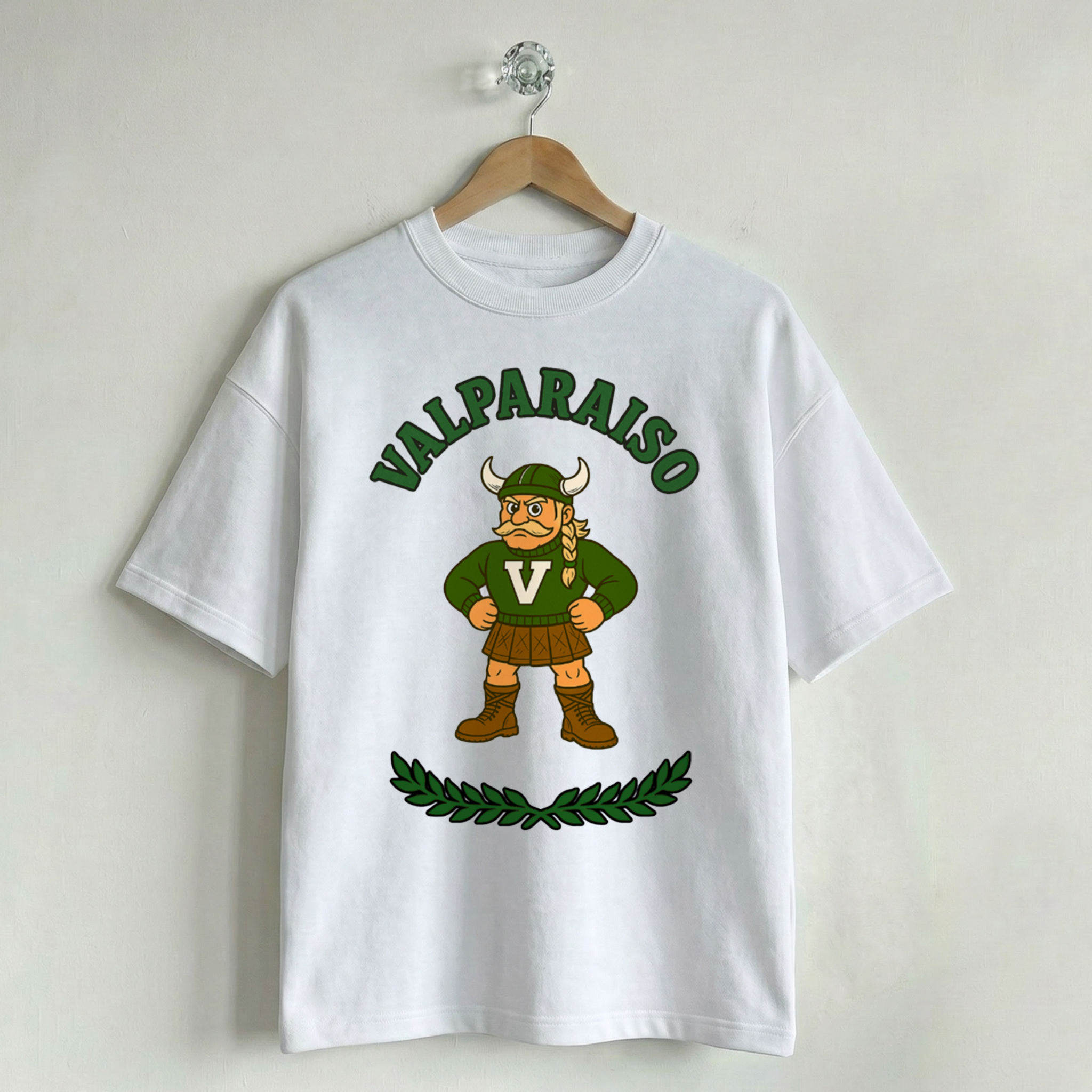 Vintage School Mascot Collection Valparaiso Vikings Mascot Legacy Edition Tee