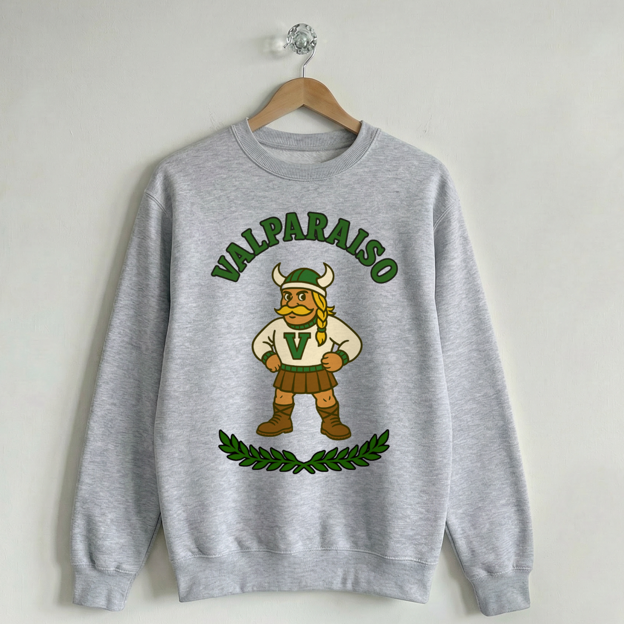 Vintage School Mascot Collection Valparaiso Vikings Mascot Spirit Edition Crew
