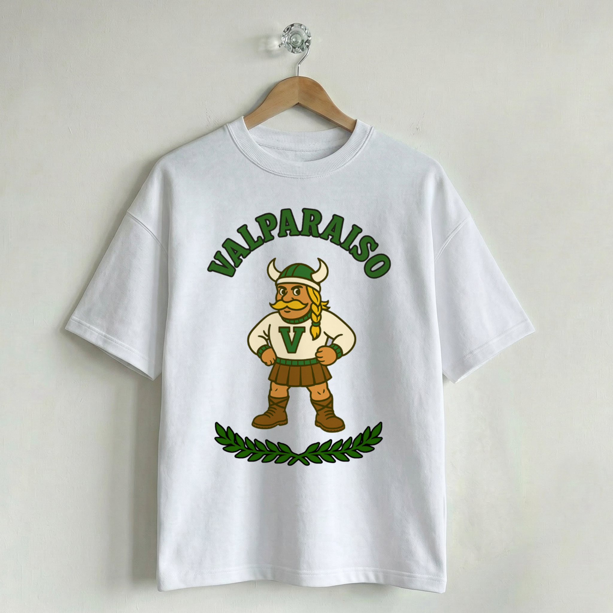 Vintage School Mascot Collection Valparaiso Vikings Mascot Spirit Edition Tee