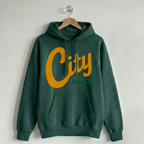 Custom Vintage Hoodie Sweatshirt Varsity Athletic Forest