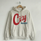 Custom Vintage Hoodie Sweatshirt Varsity Creamy Ash