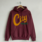 Custom Vintage Hoodie Sweatshirt Varsity Maroon