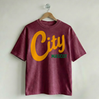 Custom Vintage Graphic Tee Varsity Maroon