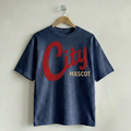 Custom Vintage Graphic Tee Varsity Navy
