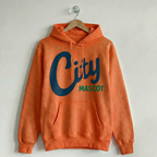 Custom Vintage Hoodie Sweatshirt Varsity Orange