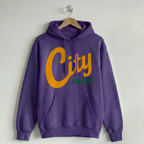 Custom Vintage Hoodie Sweatshirt Varsity Purple