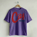 Custom Vintage Graphic Tee Varsity Purple
