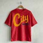 Custom Vintage Graphic Tee Varsity Nantucket Red