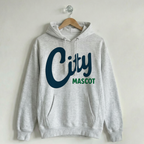 Custom Vintage Hoodie Sweatshirt Varsity Varsity Gray