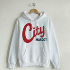 Custom Vintage Hoodie Sweatshirt Varsity White