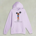 Fitrain Vintage Woman Weight Lifter Hoodie Lavender