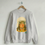 Ski Babes of Pines Peak Vintage Crewneck Sweatshirt Creamy Ash Winter Break Crew