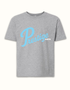 Prestige Arts Retro Varsity Crewneck Sweatshirt Tee Boxy Crop Tee Youth Prestige Lunar Blue Tee