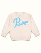 Prestige Arts Retro Varsity Crewneck Sweatshirt Tee Boxy Crop Crew Youth Prestige Marshmallow Blue Crew