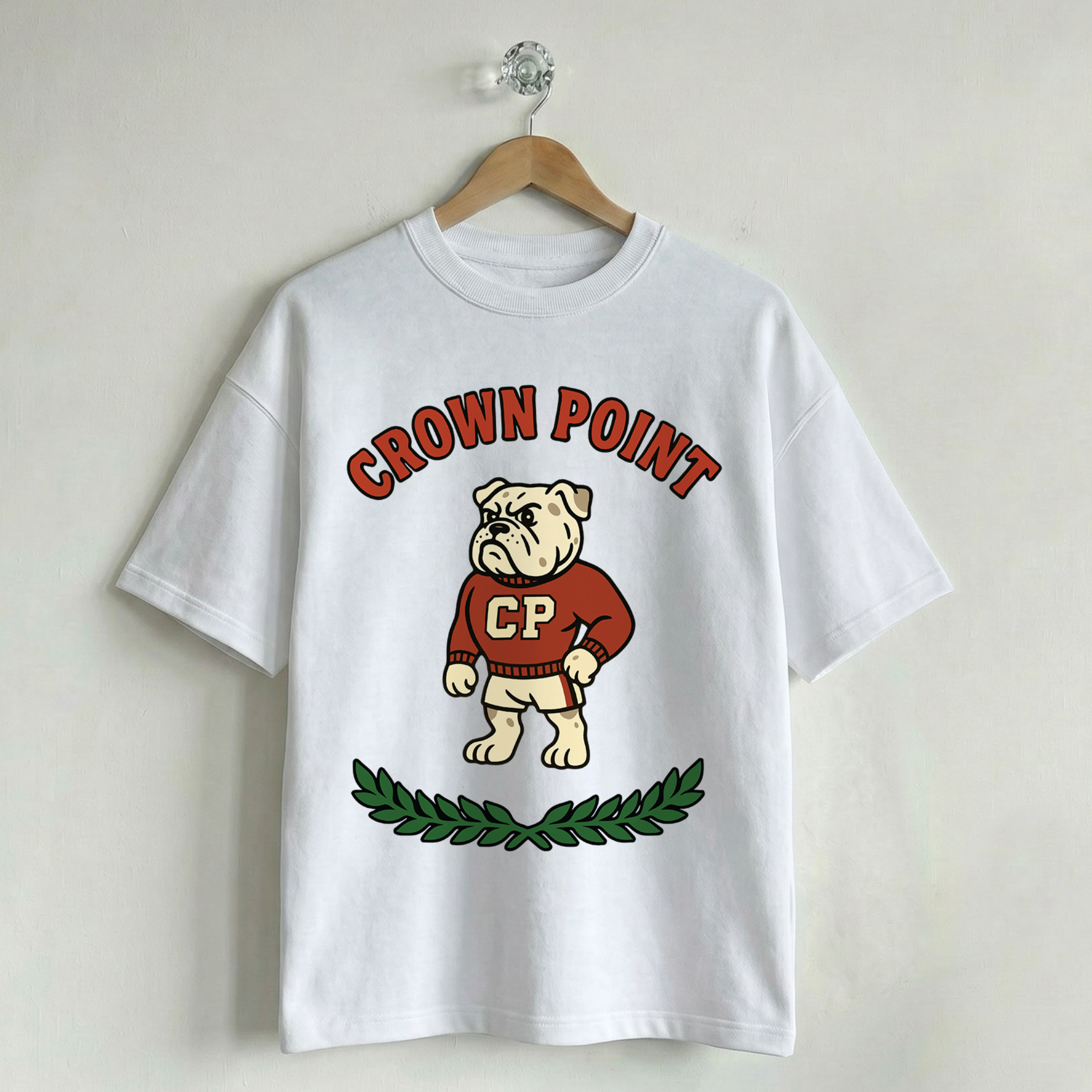 Vintage School Mascot Collection Crown Point Bulldogs Mascot Tee