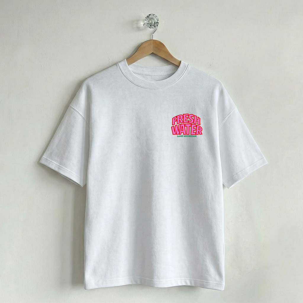Fresh Water Fishermen T-shirts Deck Hands Pink White