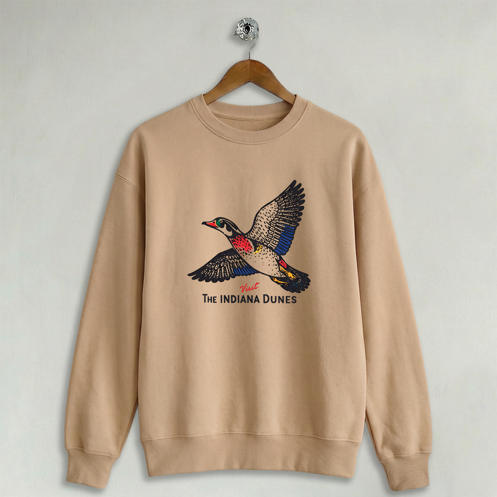 Visit Indiana Dunes Shirts Indiana Dunes Duck Khaki Crew