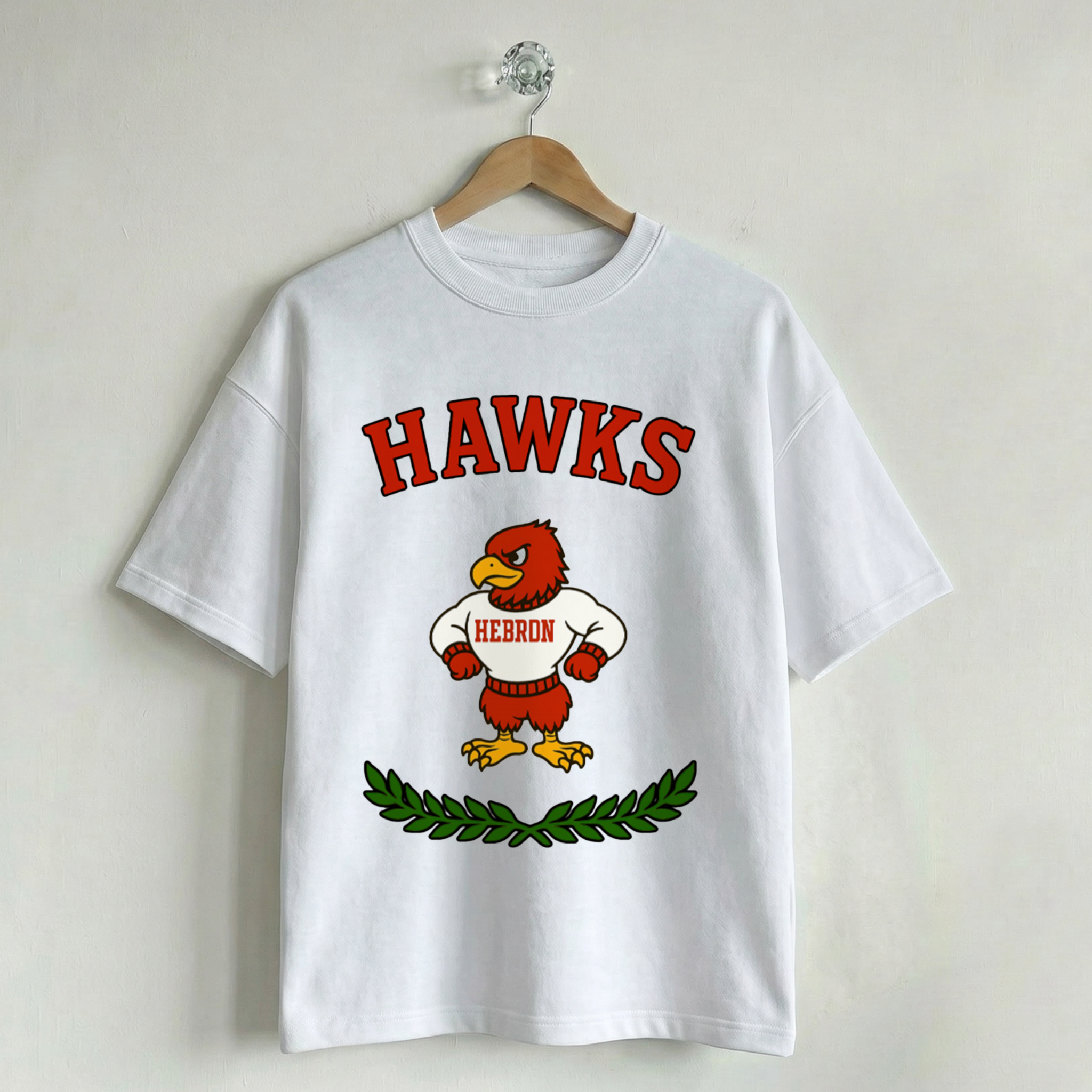 Vintage School Mascot Collection Hebron Hawks Mascot Tee