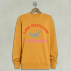 Indiana Dunes Lake Michigan Lifeguard Shirts Lake Michigan Lifeguard Mustard Crew