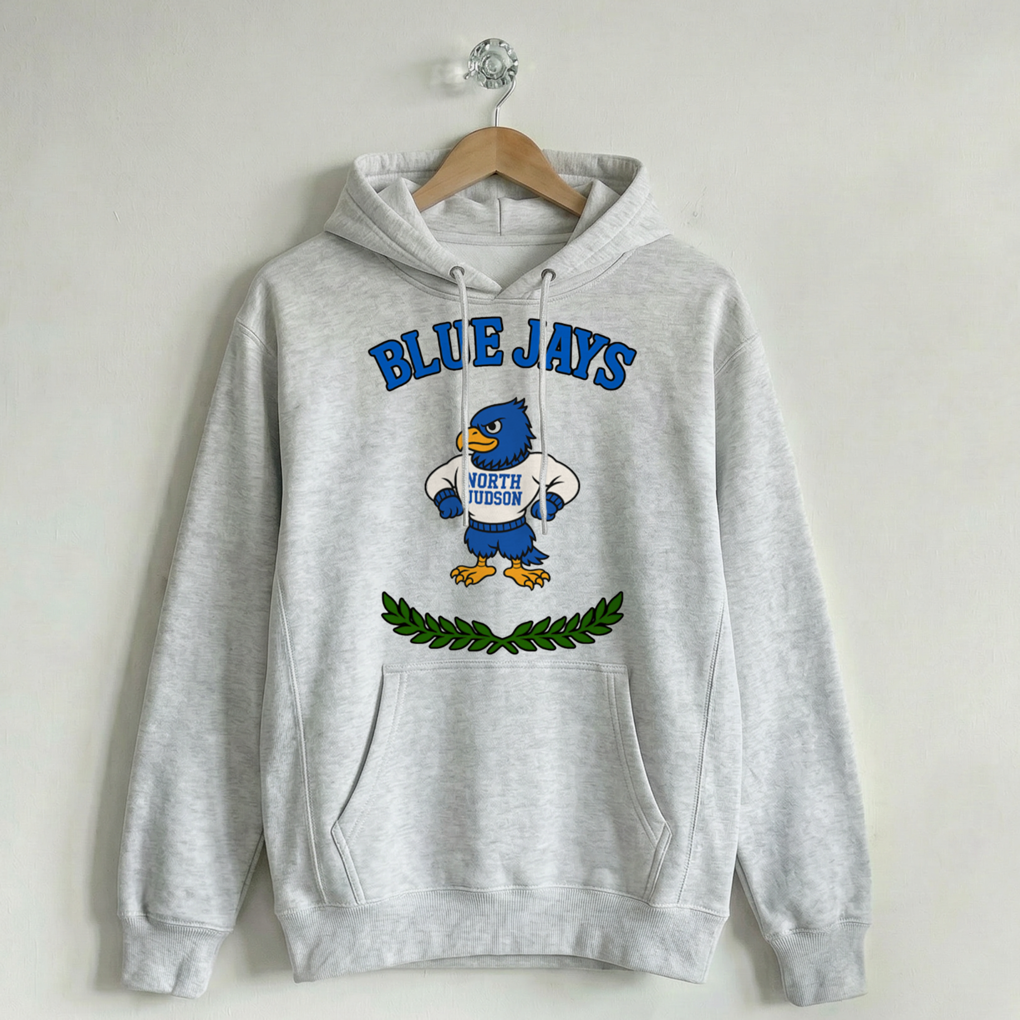 Vintage School Mascot Collection North Judson Blue Jays Mascot Hoodie