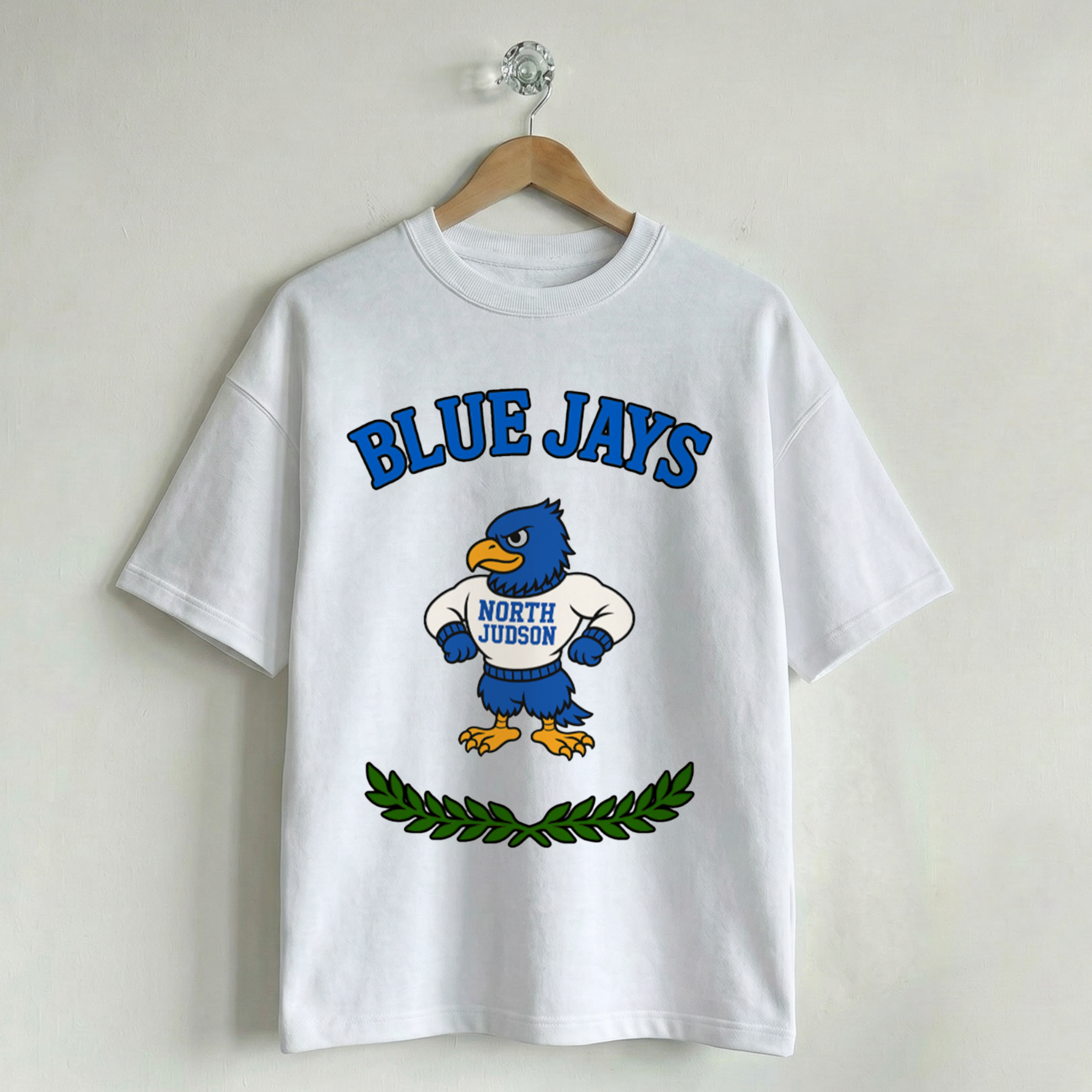 Vintage School Mascot Collection North Judson Blue Jays Mascot Tee