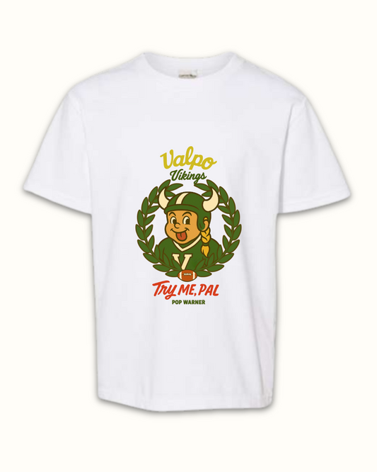 Valpo Pop Warner "Try Me Pal" PEEwee Tee