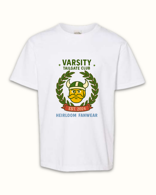 The Varsity Tailgate Club Viking Head PEEwee Tee