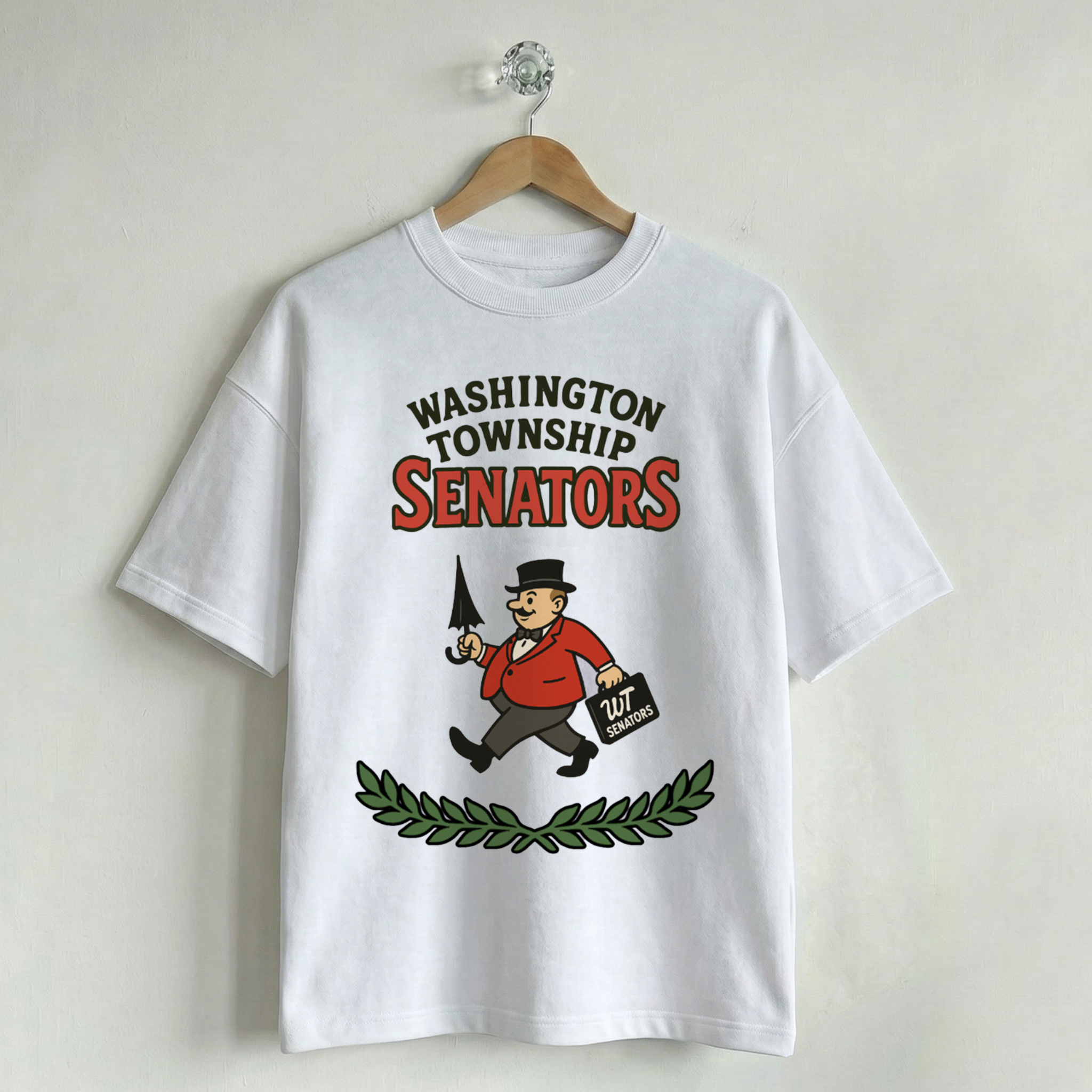 Vintage School Mascot Collection Washington Twp Senators Mascot Tee