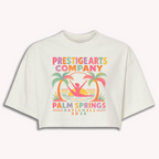 Palm Springs PAC Adult Crop Tee Palm Springs White Watercolor Crop